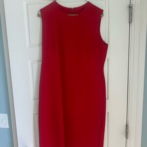 Spanx Red Sheath Dress EUC Never Worn L